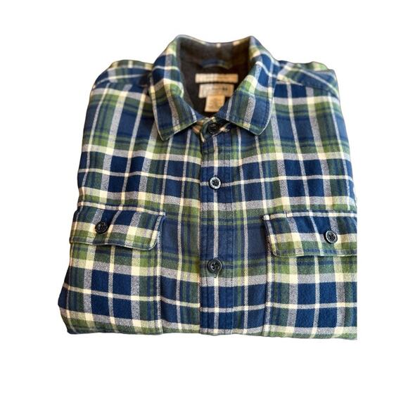 L.L. Bean Fleece Lined Flannel Jacket with Pockets- Size Large - Picture 2 of 16